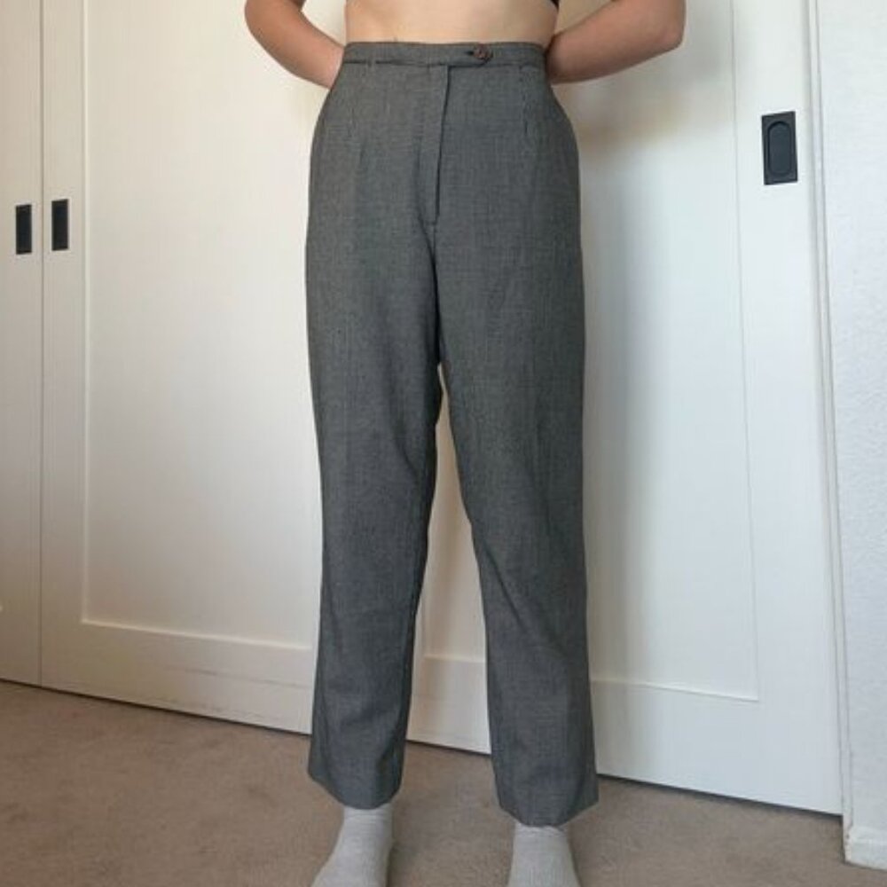 Vintage Black & White Houndstooth Trouser Pant